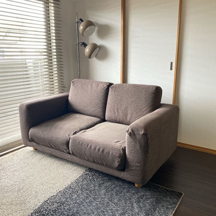 【定価7万円】無印良品 ソファ 2シーター ポケットコイル カバー付き