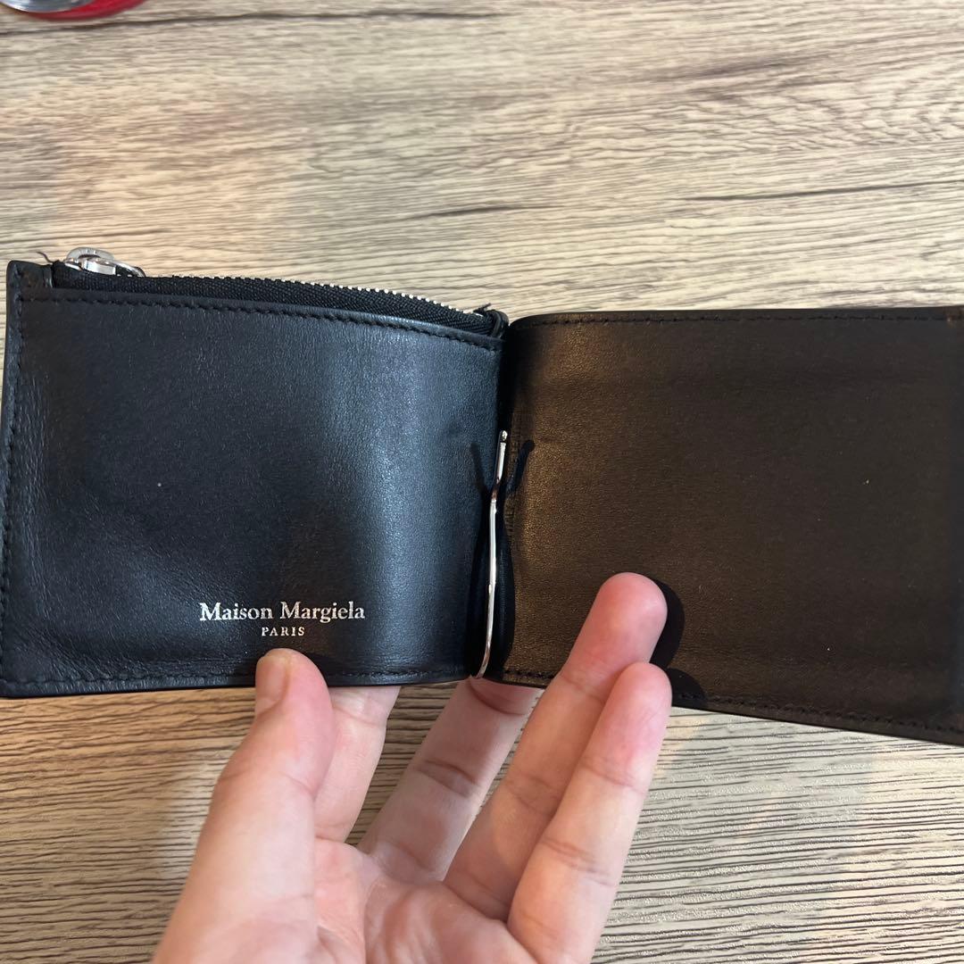 Maison Margiela メゾンマルジェラ ブラックレザー マネークリップ
