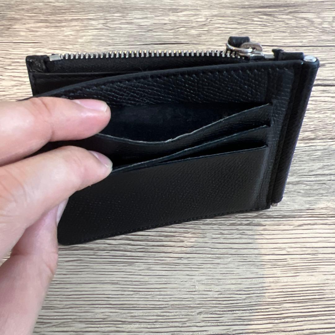 Maison Margiela メゾンマルジェラ ブラックレザー マネークリップ