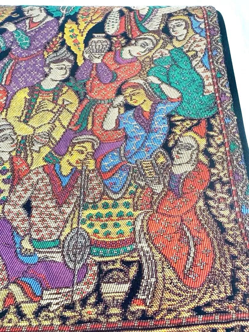 袋帯　インド柄　ペルシャ柄　正絹