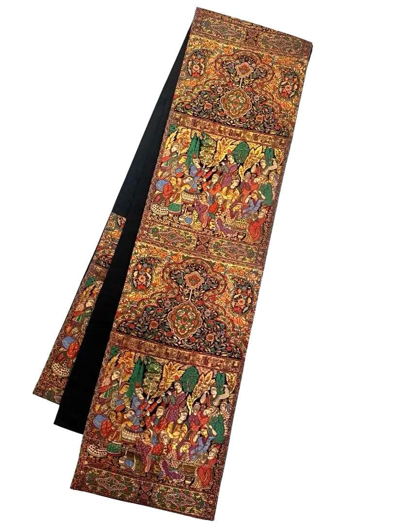 袋帯　インド柄　ペルシャ柄　正絹