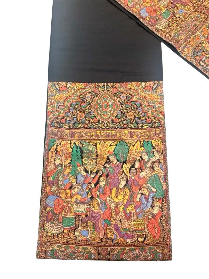 袋帯　インド柄　ペルシャ柄　正絹