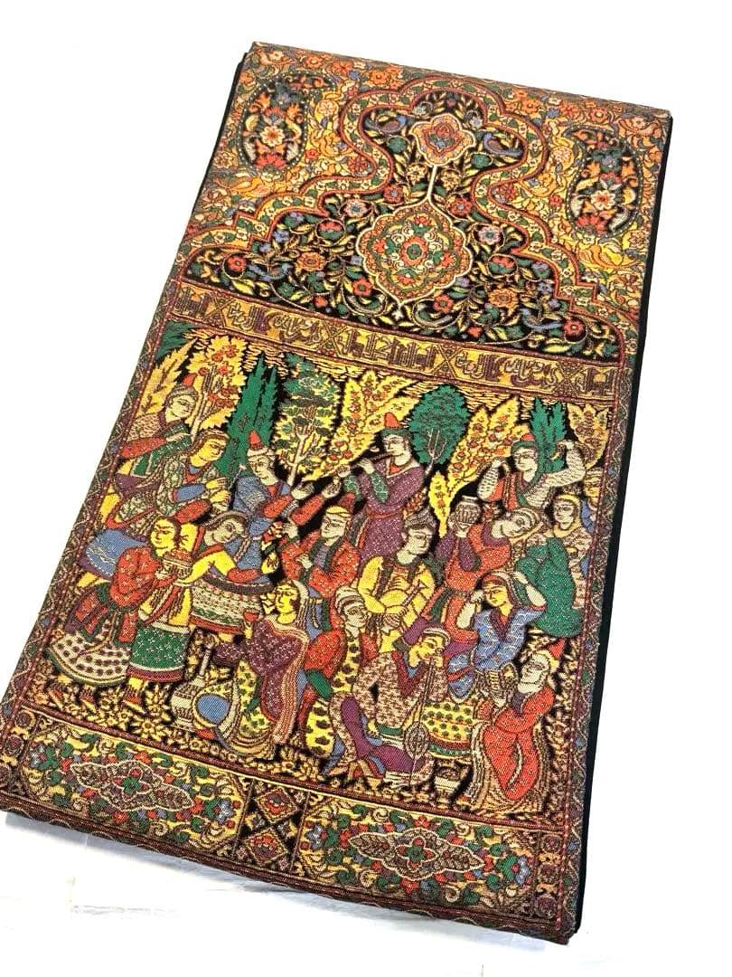 袋帯　インド柄　ペルシャ柄　正絹