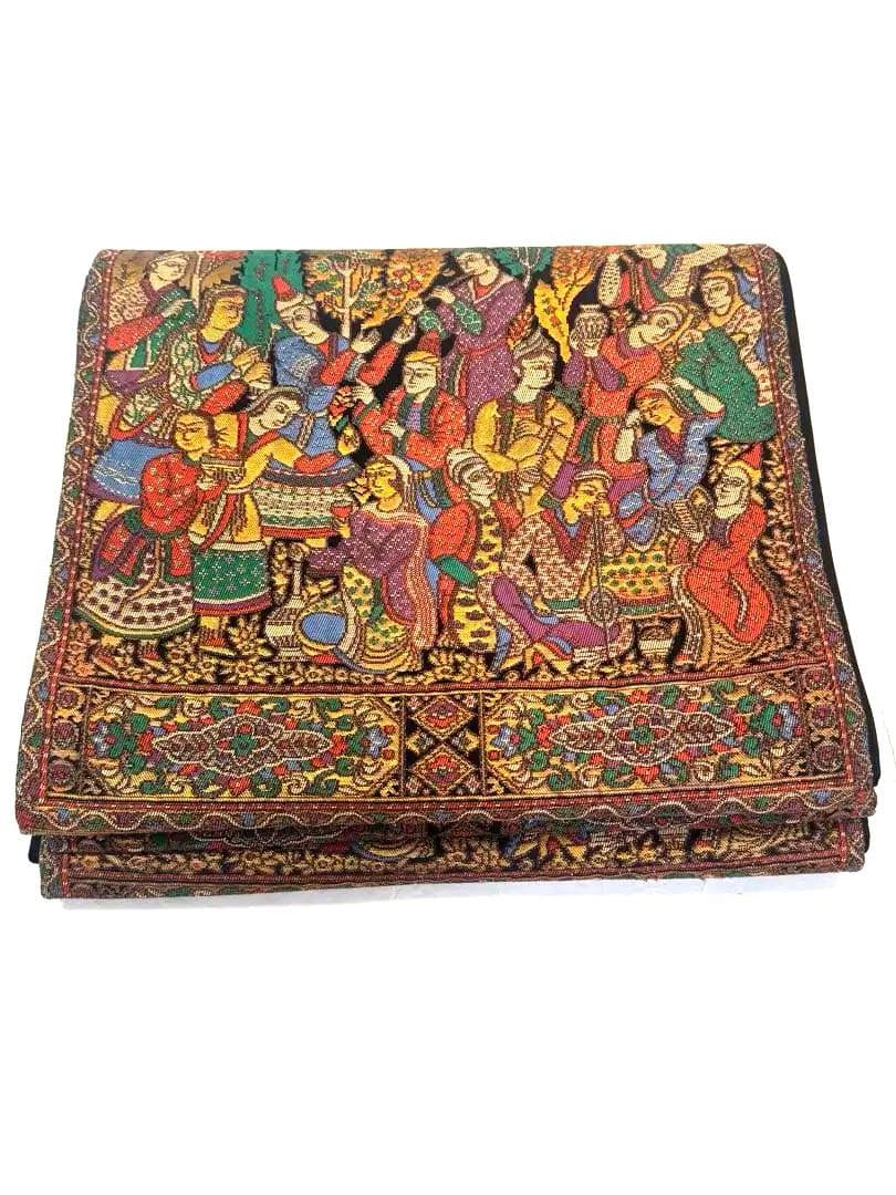 袋帯　インド柄　ペルシャ柄　正絹