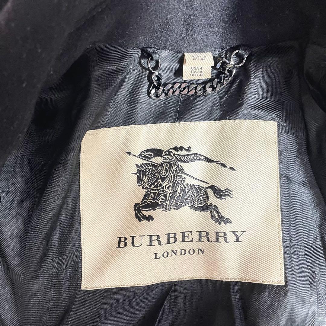 近年モデル⭐︎バーバリー　ナポレオンコート　ロントレンチコート　カシミヤ混