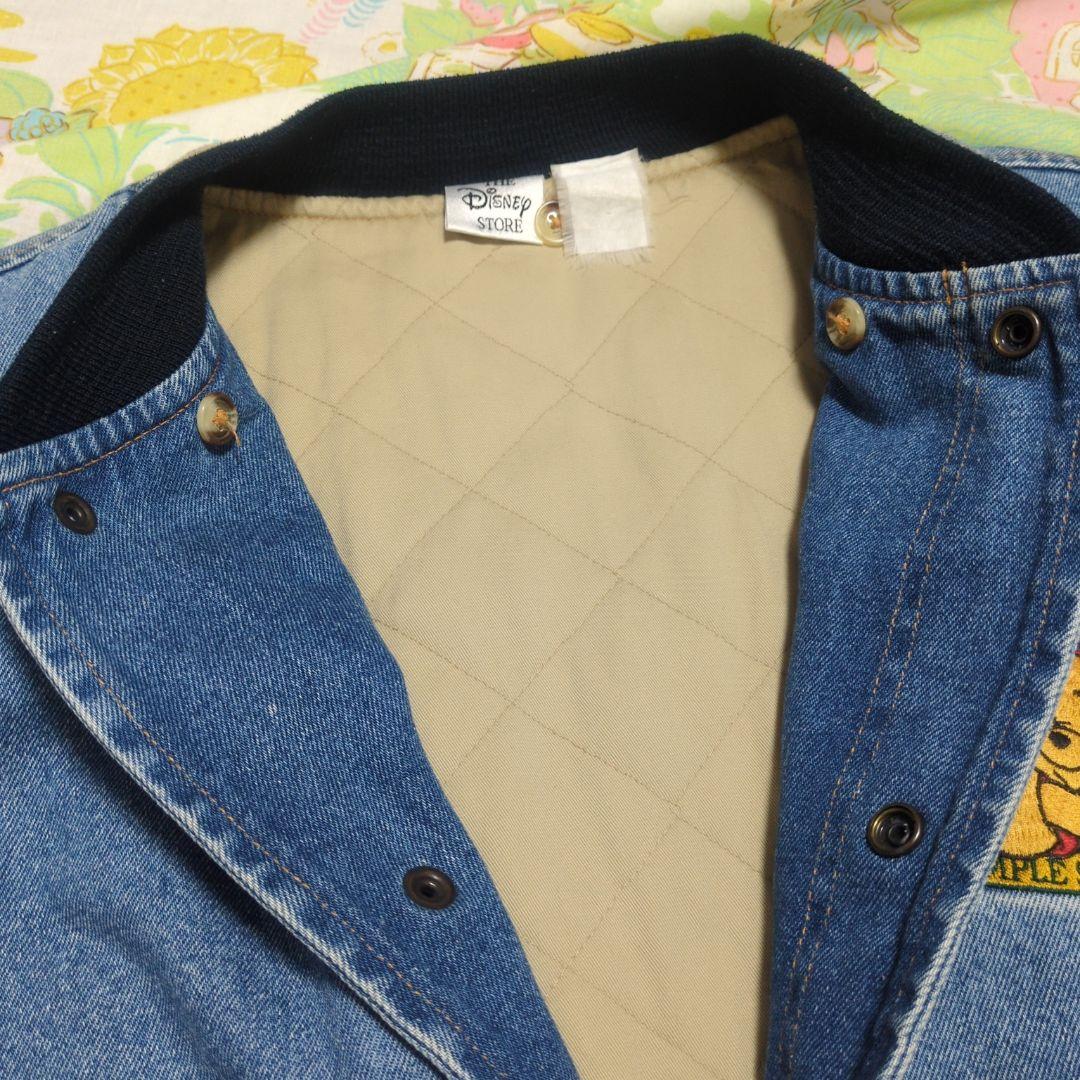 ✰ 古着 くまのプーさん スタジャン デニムジャケット 中綿 アウター ✰