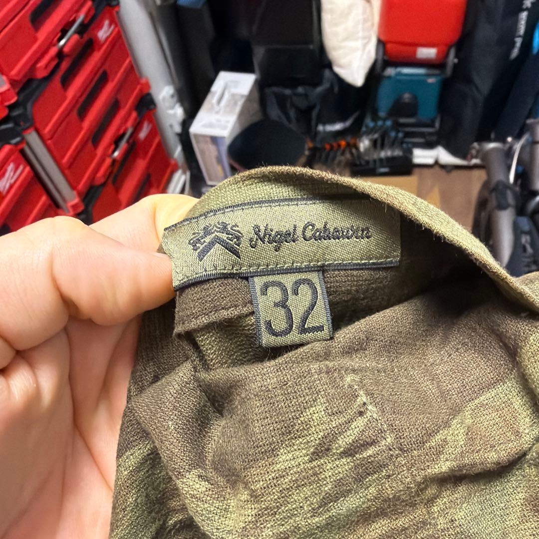 中古 Nigel Cabourn カーゴパンツ サイズ32 オリーブグリーン