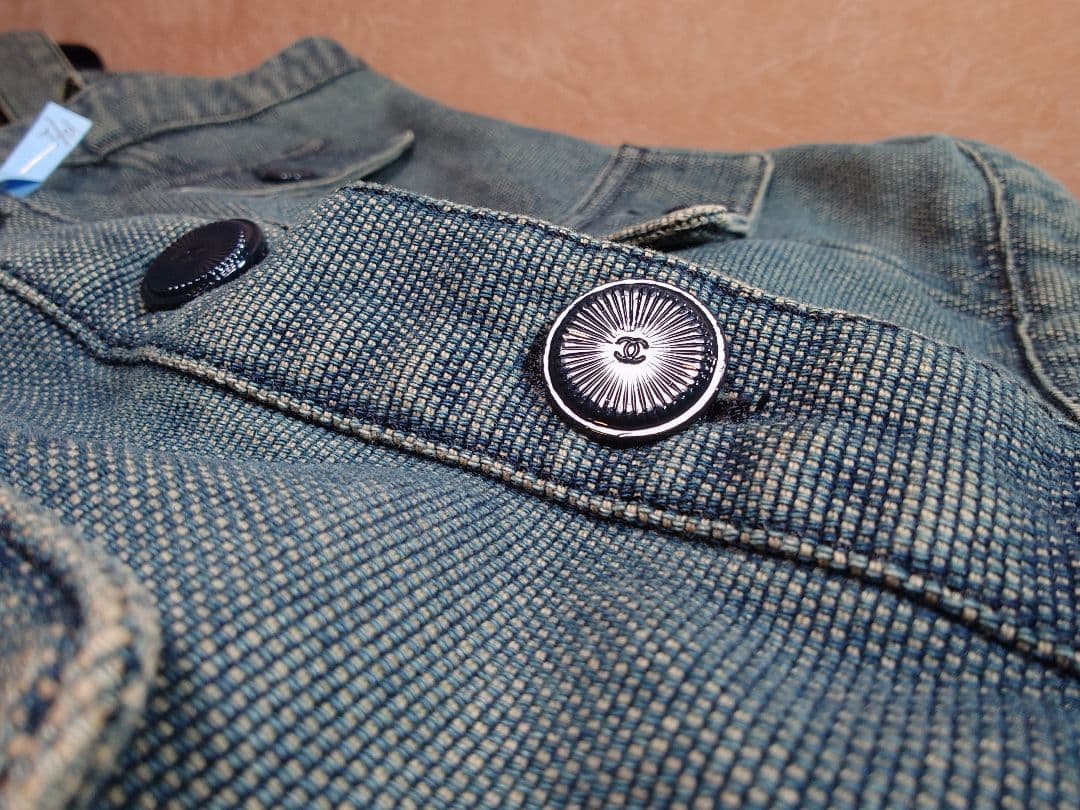 CHANEL ライトブルーデニムビスチェ 40