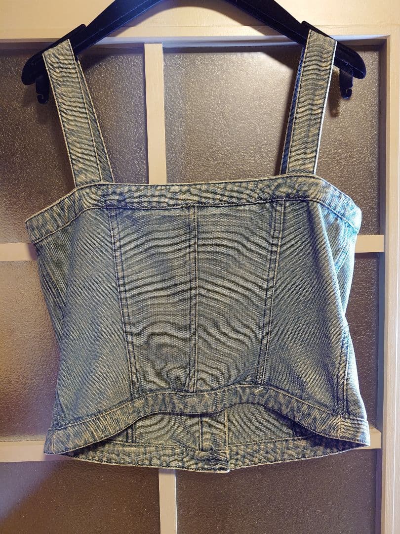 CHANEL ライトブルーデニムビスチェ 40