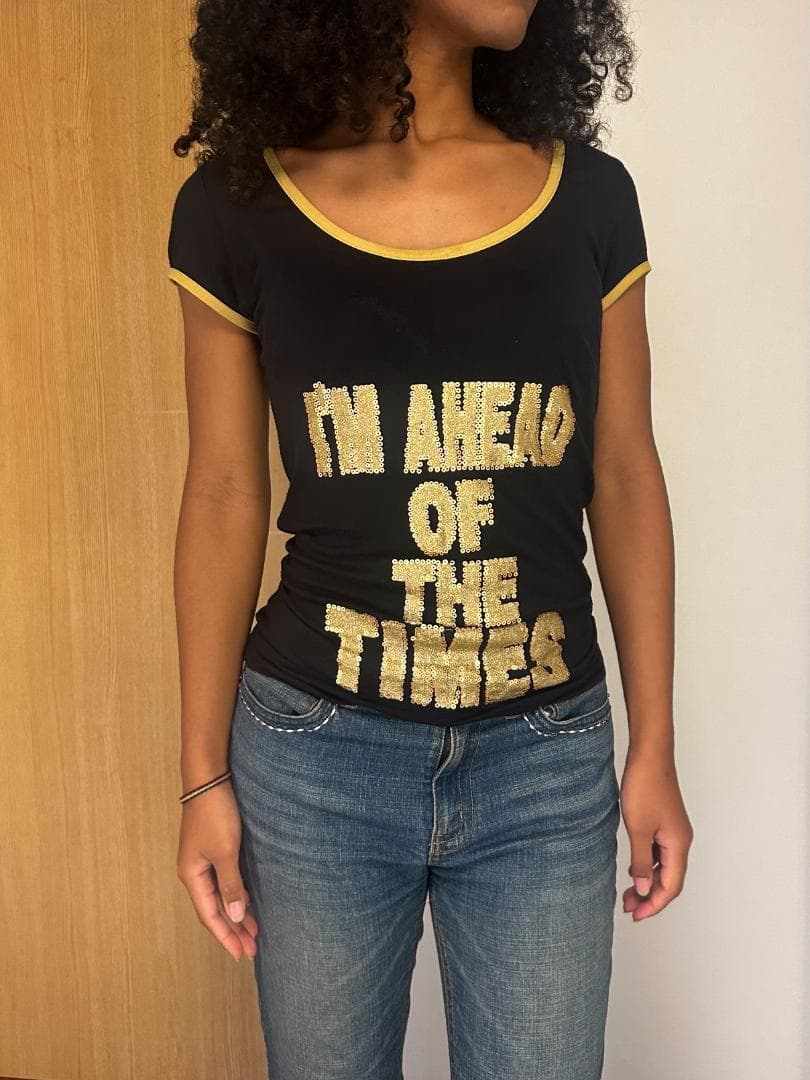 Dolce & Gabban　スパンコール グラフィック Tシャツ