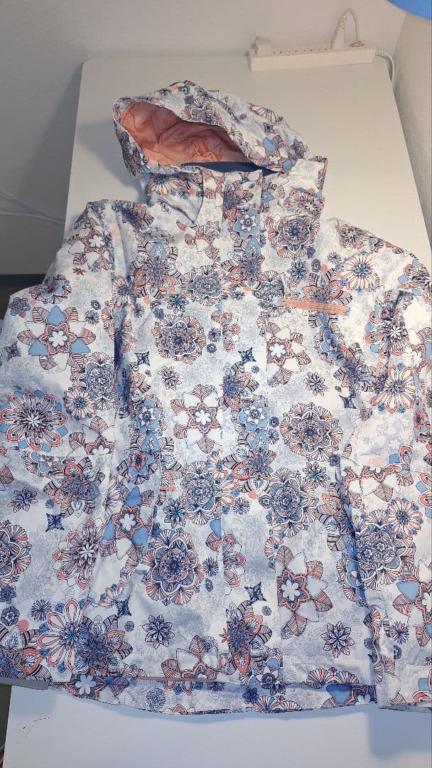 ROXY 上下スノーボードウェア スキーウェア 花柄 ピンク ホワイト