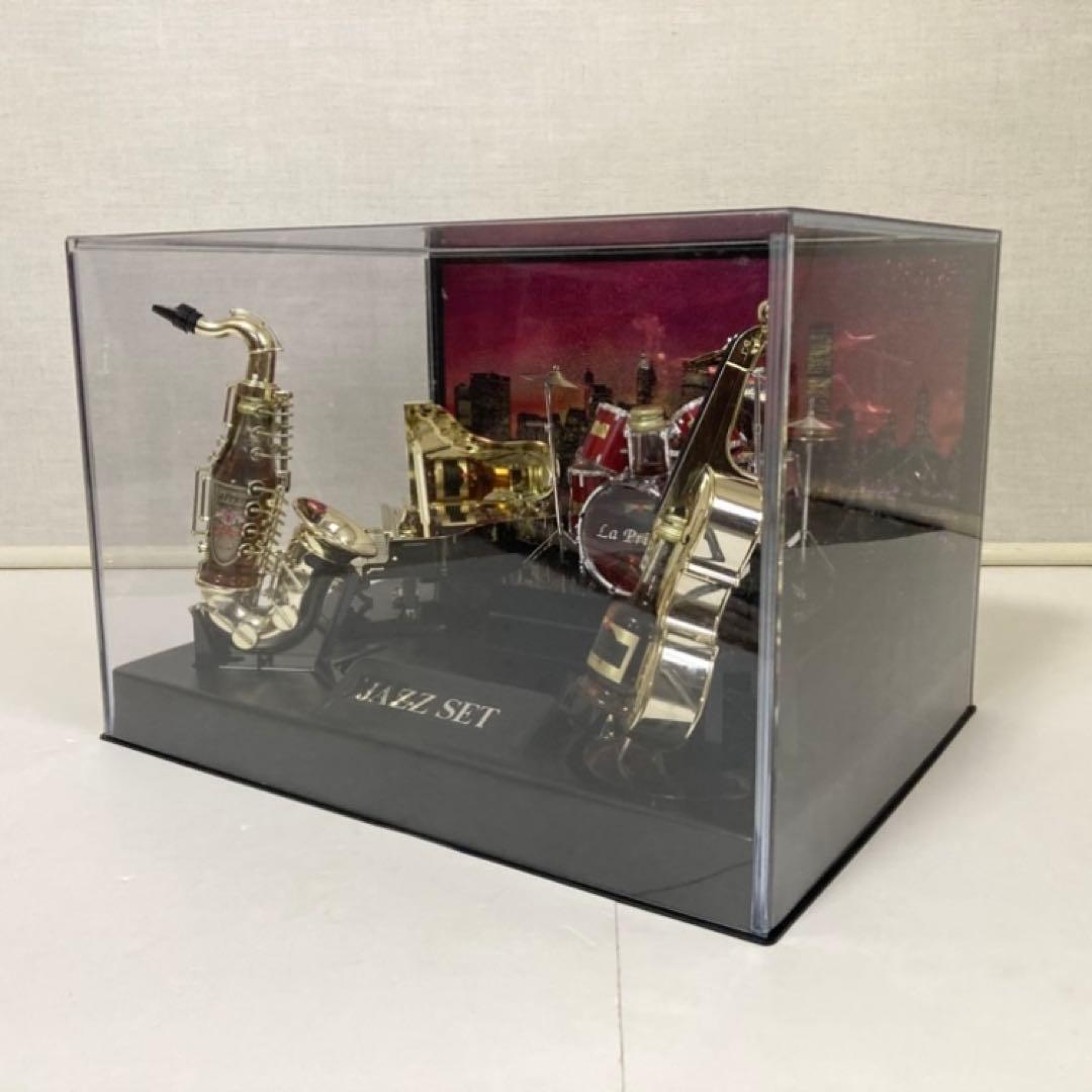 ジャズセット ミニボトル バンド 楽器 音楽 置物 オブジェ ケース レトロ