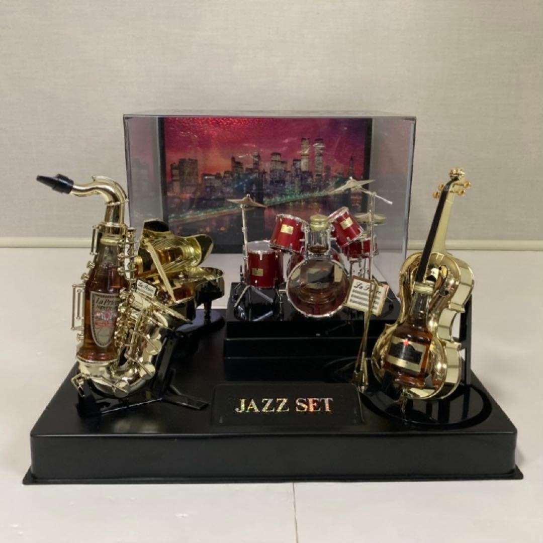 ジャズセット ミニボトル バンド 楽器 音楽 置物 オブジェ ケース レトロ