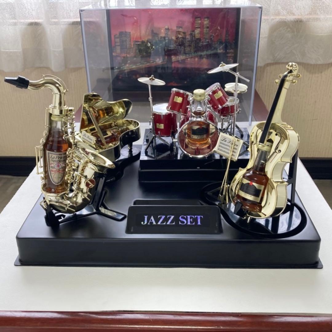ジャズセット ミニボトル バンド 楽器 音楽 置物 オブジェ ケース レトロ