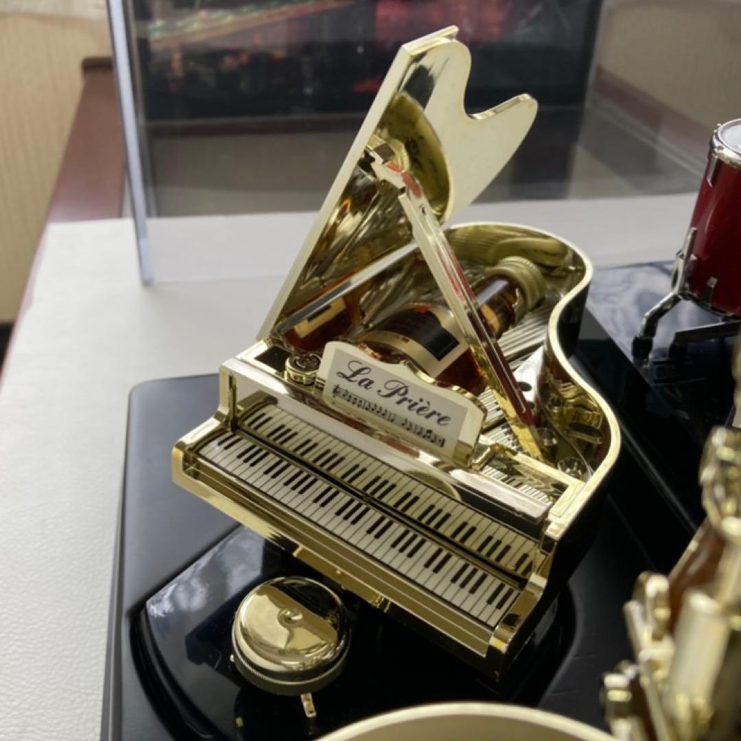 ジャズセット ミニボトル バンド 楽器 音楽 置物 オブジェ ケース レトロ