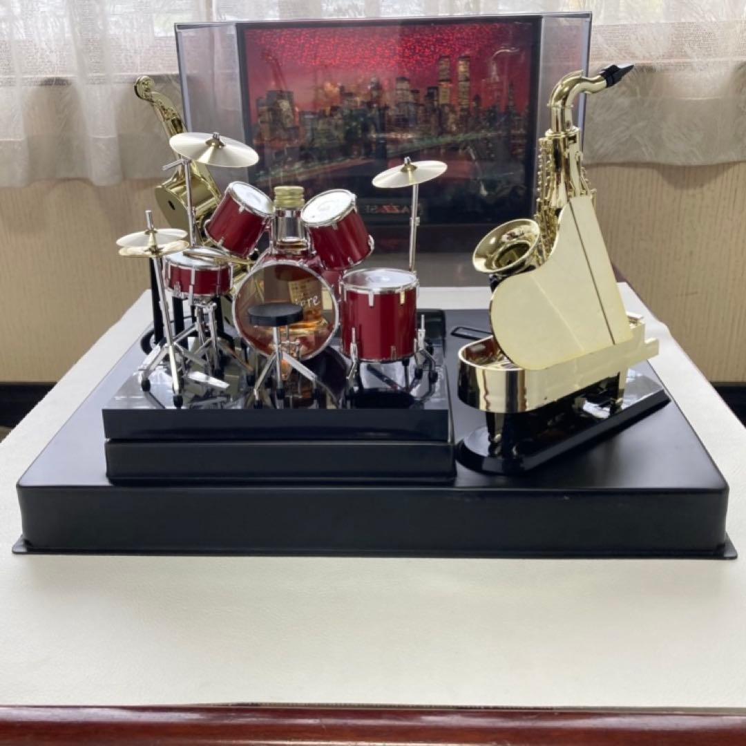 ジャズセット ミニボトル バンド 楽器 音楽 置物 オブジェ ケース レトロ