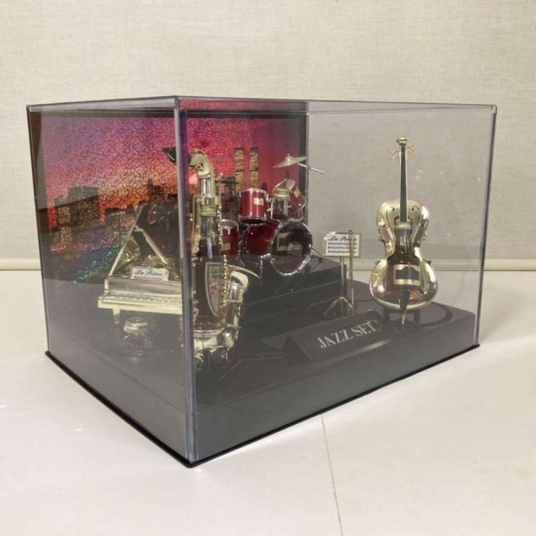ジャズセット ミニボトル バンド 楽器 音楽 置物 オブジェ ケース レトロ