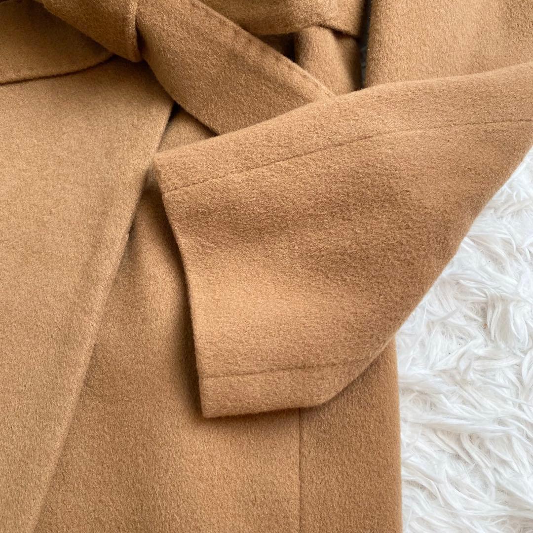 極美品✨ANAYI 高級ロングコート カシミヤ100 女優襟 ベルト キャメル