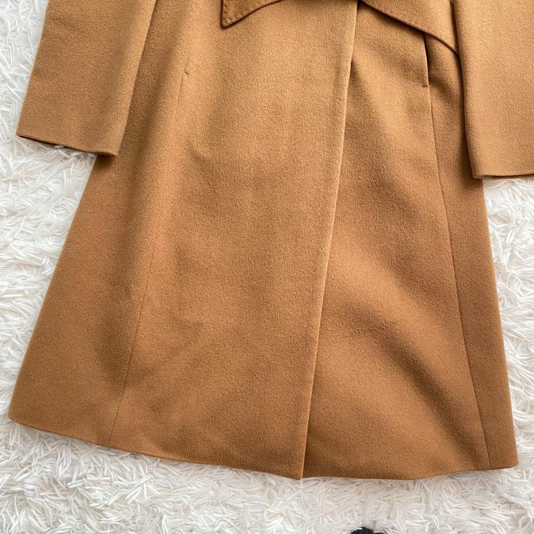 極美品✨ANAYI 高級ロングコート カシミヤ100 女優襟 ベルト キャメル