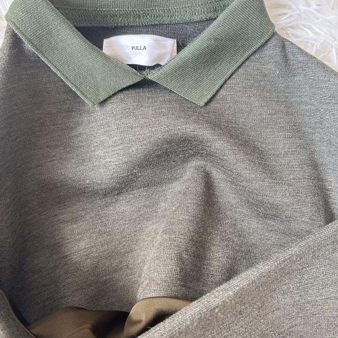 toga pulla ヴィンテージジャージプルオーバーカットソー 襟