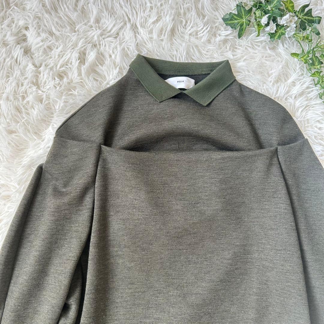 toga pulla ヴィンテージジャージプルオーバーカットソー 襟