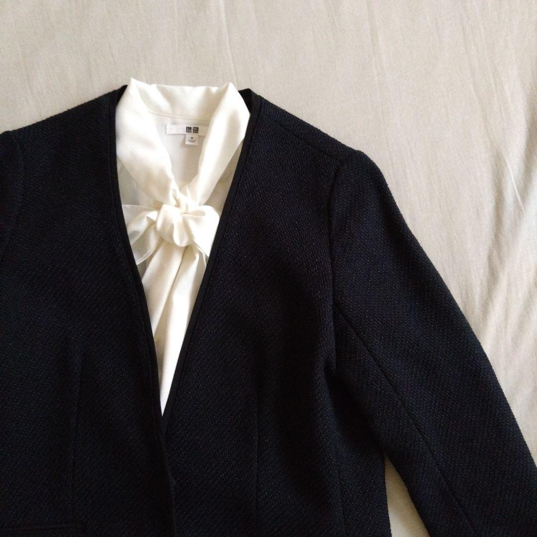 おまけ付き＊アーバンリサーチドアーズ ツイードVネックジャケット ノーカラー