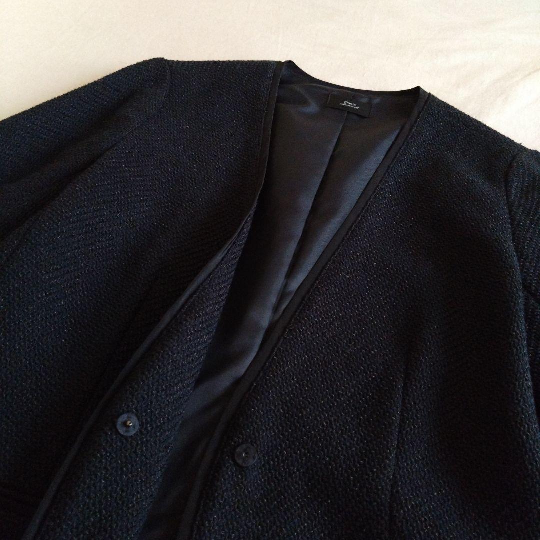 おまけ付き＊アーバンリサーチドアーズ ツイードVネックジャケット ノーカラー