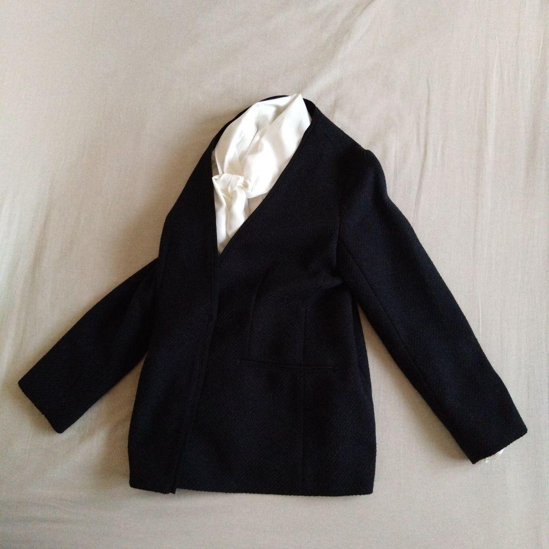 おまけ付き＊アーバンリサーチドアーズ ツイードVネックジャケット ノーカラー