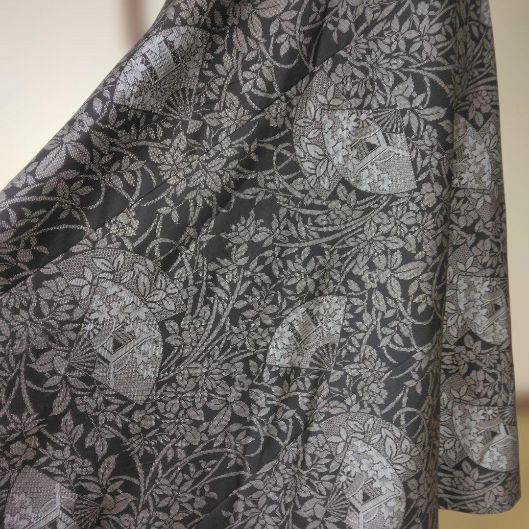 swan様御確認用　 大島紬解き生地からバイアス仕立てロングフレアーワンピースＭ