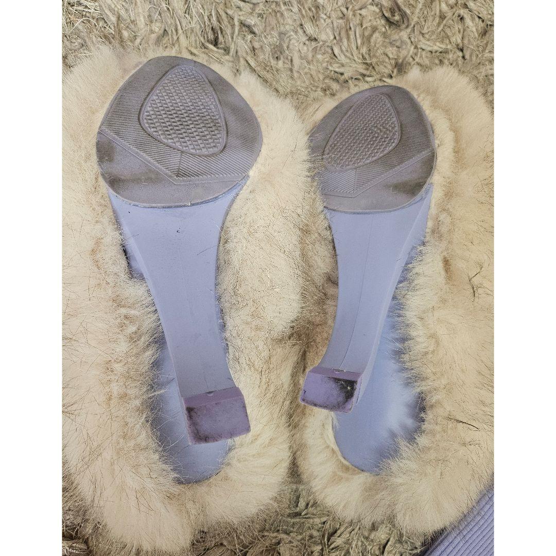 YELLO　BUNNY FAUX FUR MULES & LEG WARMERS