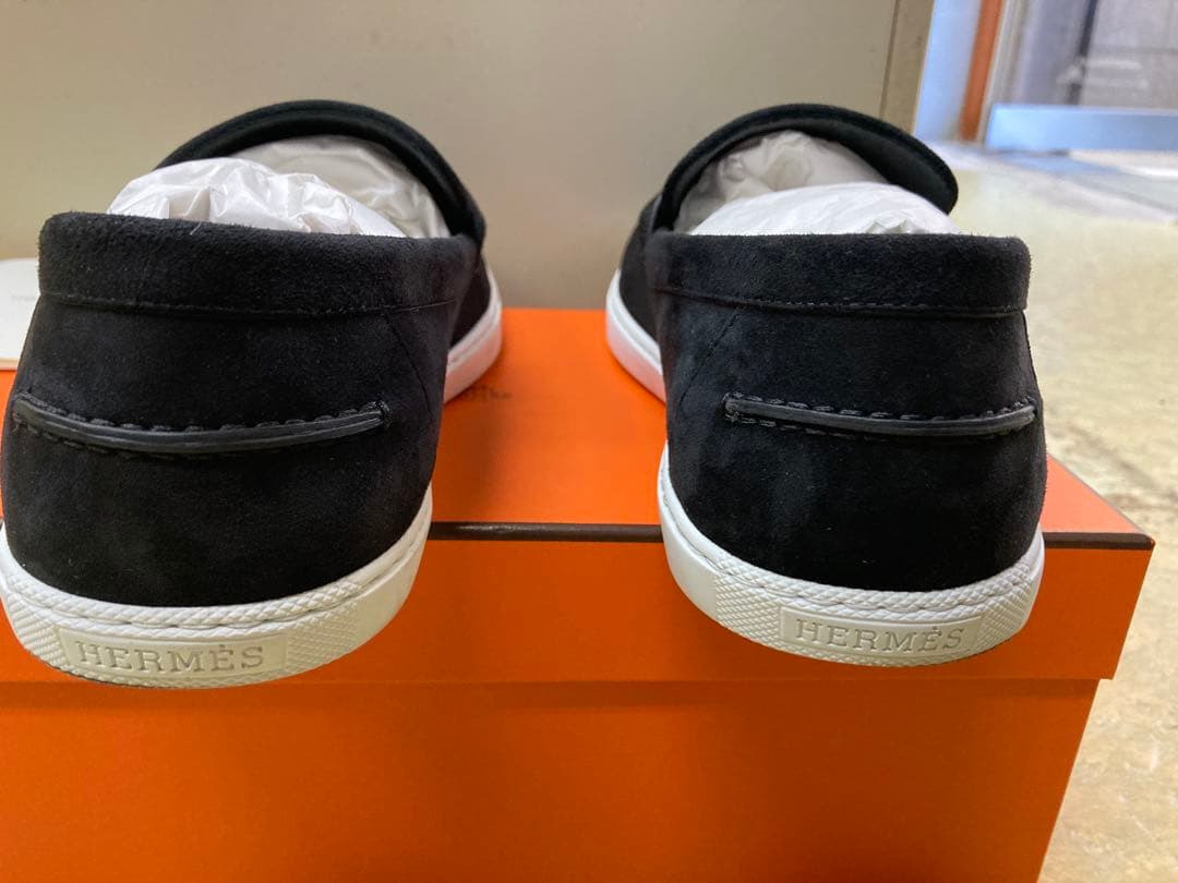 美品 エルメス HERMES ローファー スウェードレザー 41.5(26.5)