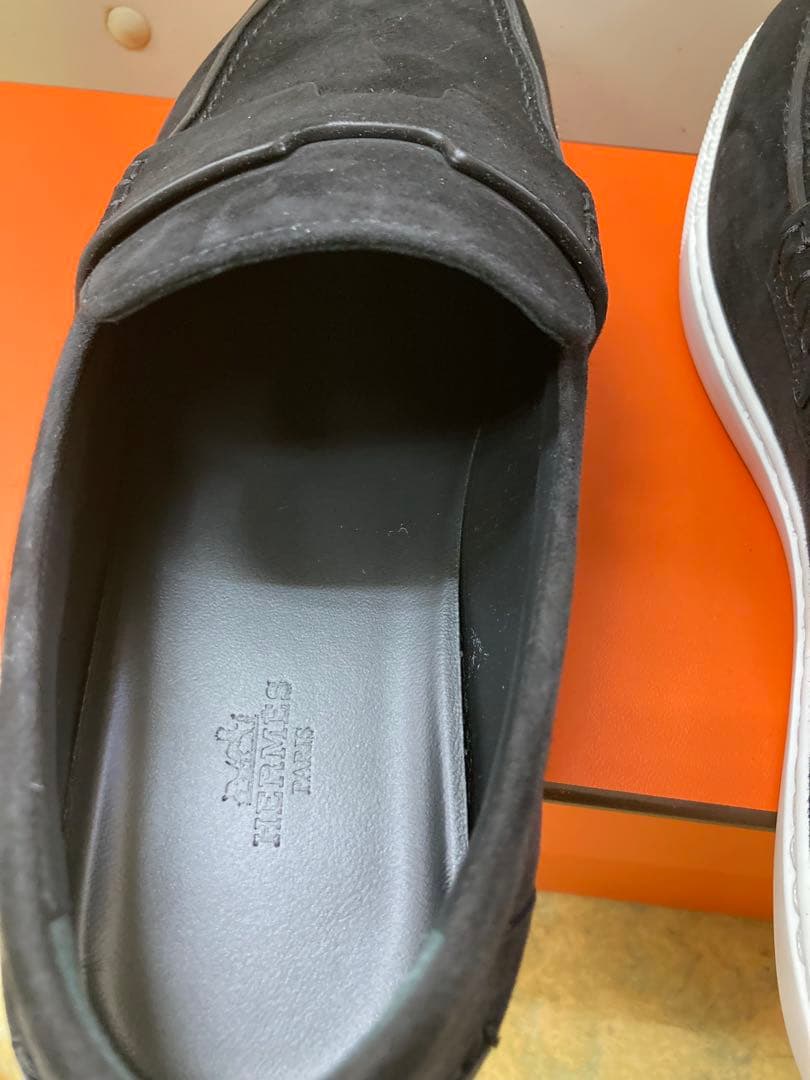 美品 エルメス HERMES ローファー スウェードレザー 41.5(26.5)