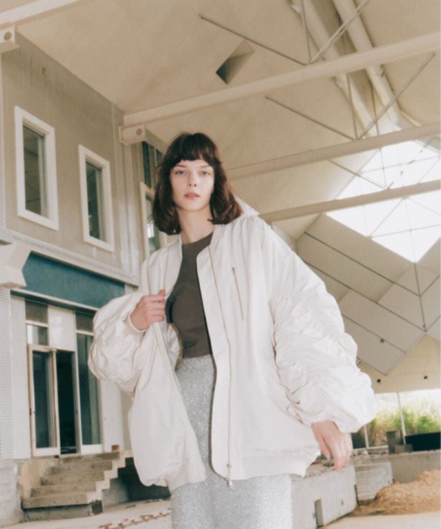 【美品】La BeLLE ETUDE ギャザーボリュームキルトライナーMA-1