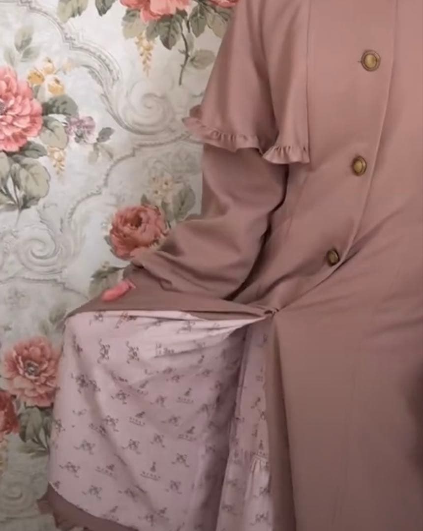 青木美沙子xニナス ケープデザイン ロングコート LL