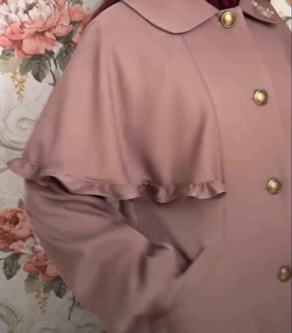 青木美沙子xニナス ケープデザイン ロングコート LL