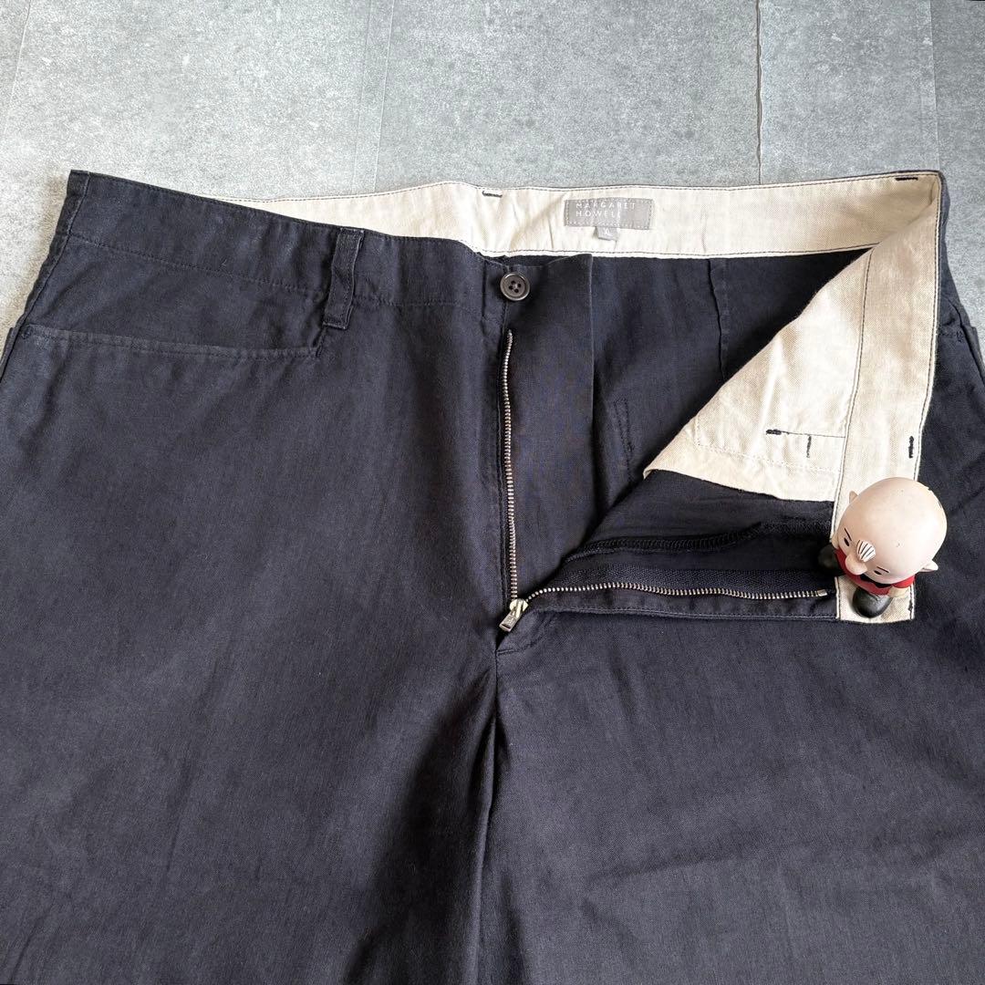 【美品】マーガレットハウエル コットンリネン ワークパンツ ワイドフィット XL