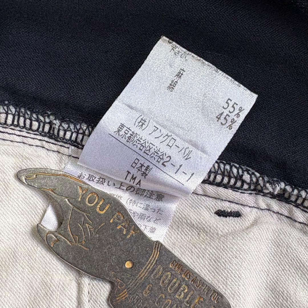 【美品】マーガレットハウエル コットンリネン ワークパンツ ワイドフィット XL