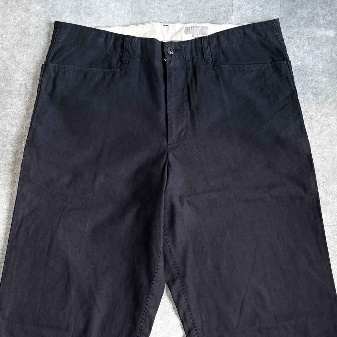 【美品】マーガレットハウエル コットンリネン ワークパンツ ワイドフィット XL