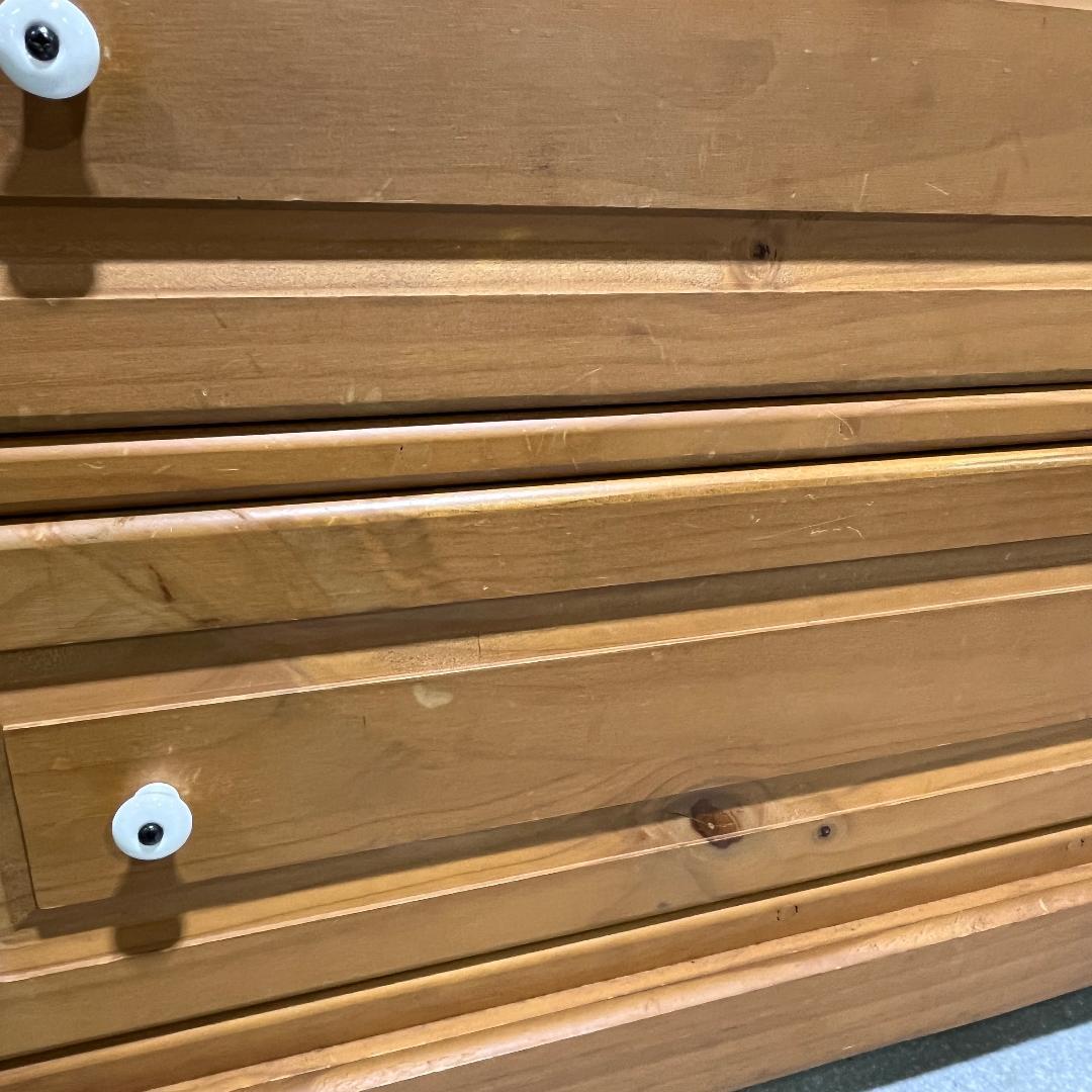 アントステラ パイン材 4ドロワーバチェラーズチェスト 3段チェスト 焼き印あり