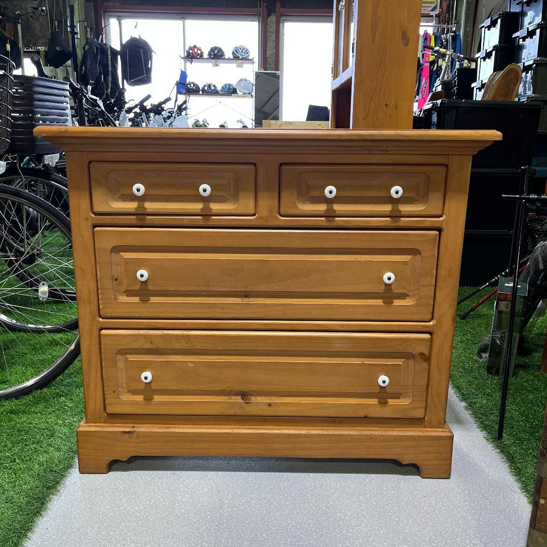 アントステラ パイン材 4ドロワーバチェラーズチェスト 3段チェスト 焼き印あり