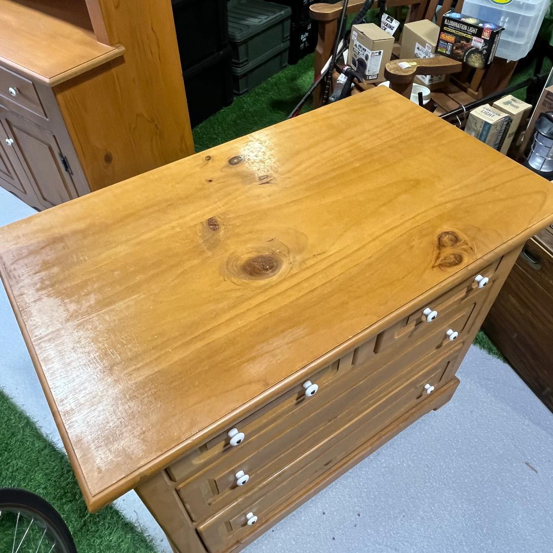 アントステラ パイン材 4ドロワーバチェラーズチェスト 3段チェスト 焼き印あり