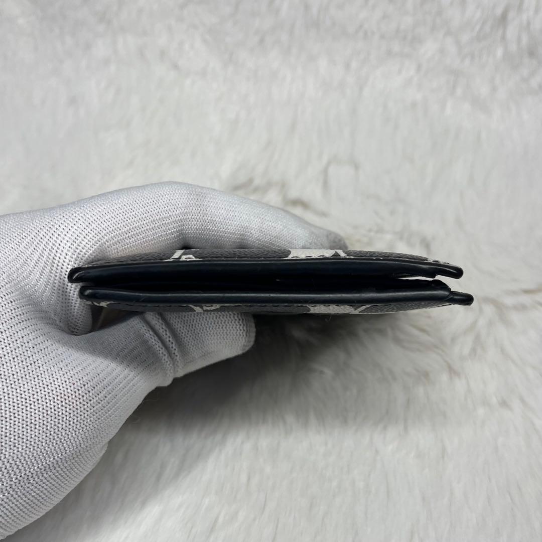 【極美品】COACH 二つ折り財布 ブラック/ホワイト