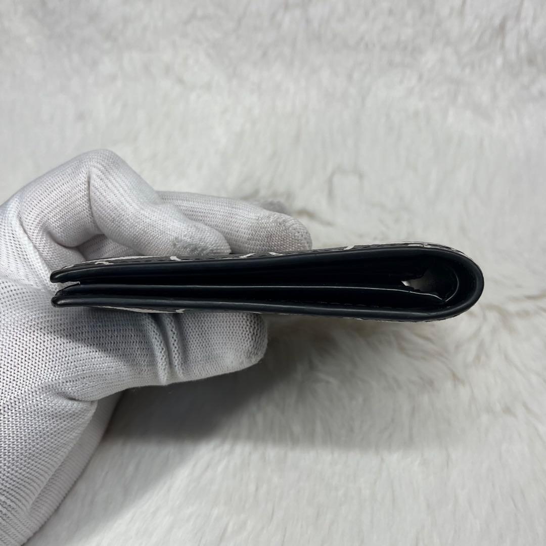 【極美品】COACH 二つ折り財布 ブラック/ホワイト