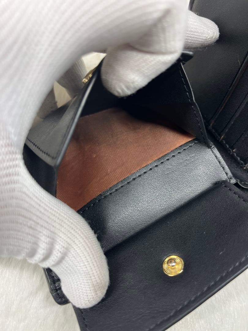 【極美品】COACH 二つ折り財布 ブラック/ホワイト