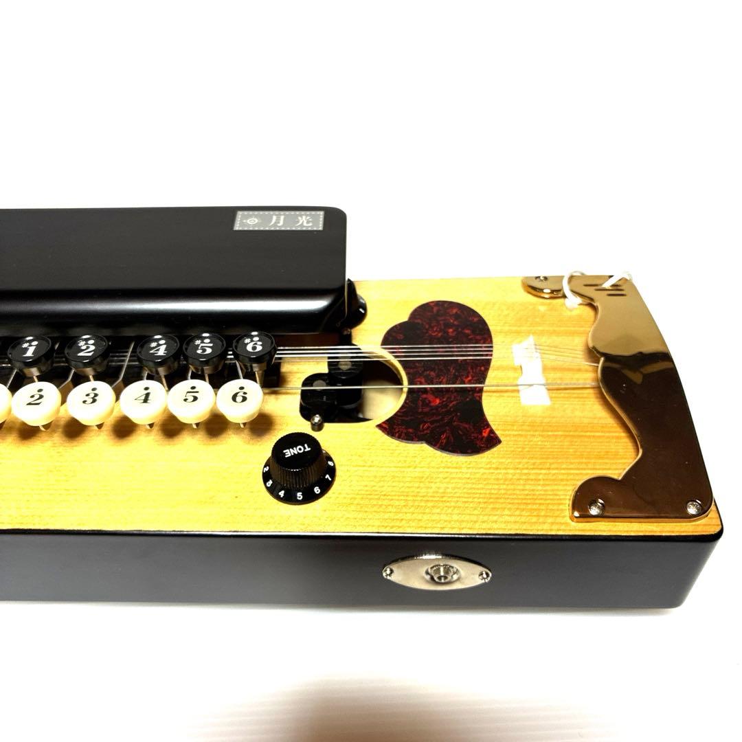 美品 希少品 大正琴 月光 電子琴 エレキ ハードケース 付 琴伝流 ソプラノ