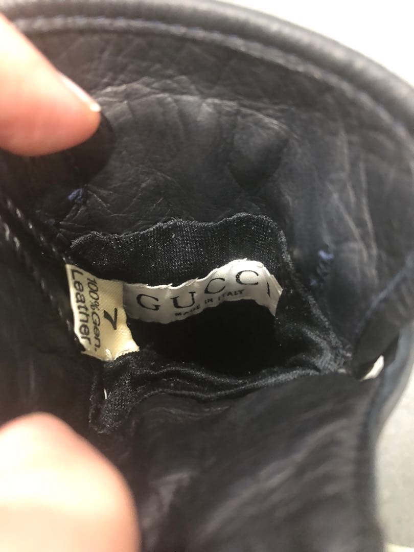 【新品未使用】GUCCI グッチ レザー＆スエード 手袋 サイズ7 箱付き