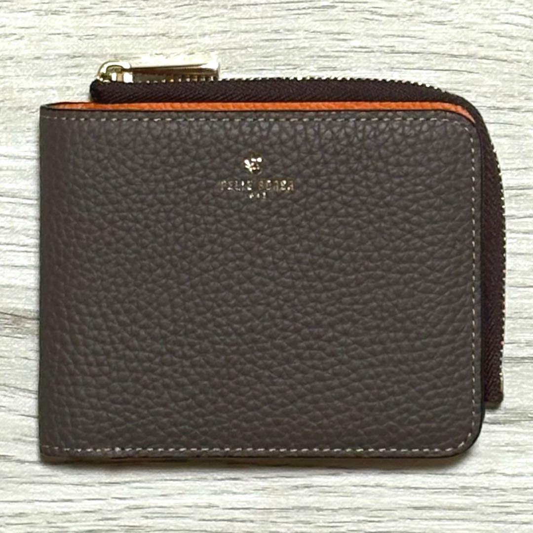 ペレボルサ PELLE BORSA 二つ折り財布 本革 ミニ財布