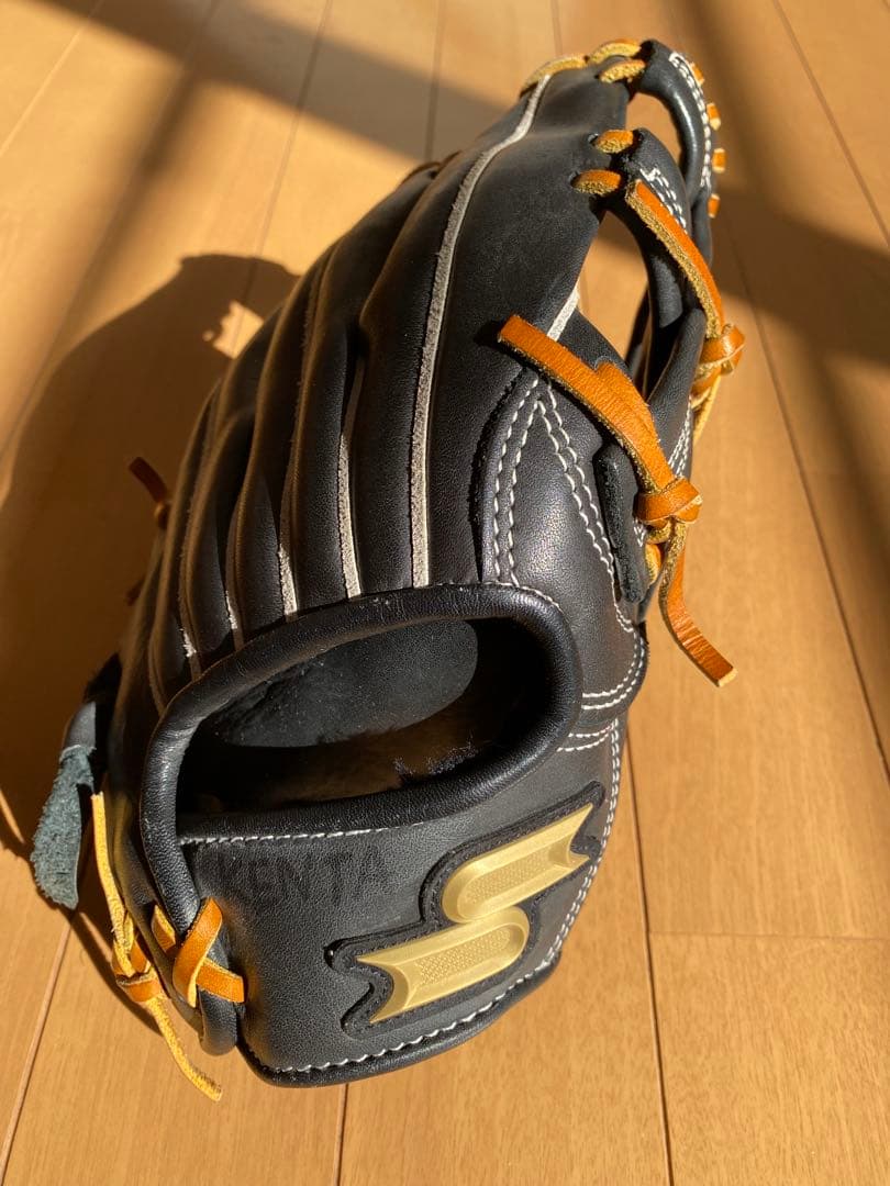 【美品】小学生使用 硬式用 グローブ（ブラック×ブラウン）