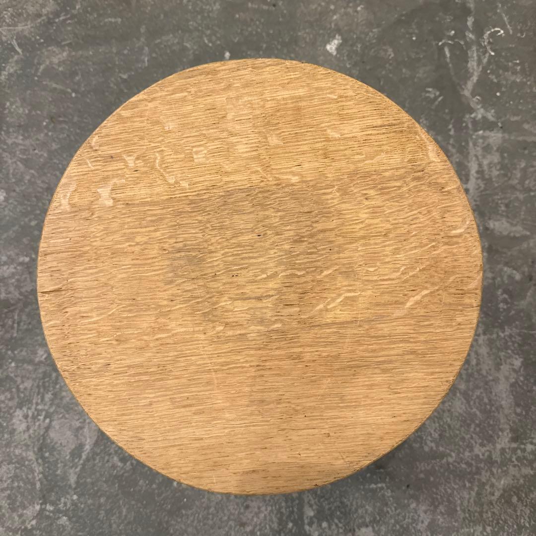 ヴィンテージ　サイドテーブル　剥離　ラウンド　花台