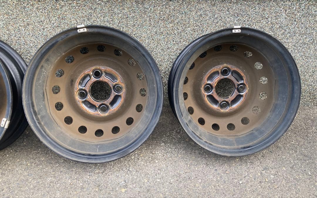 HONDA Nバンブラックスチールホイール 12インチ 4本セット